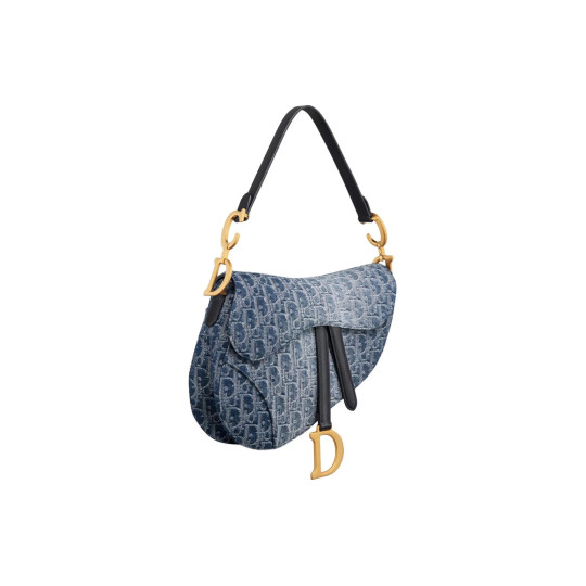 Blue Saddle Shoulder Bag