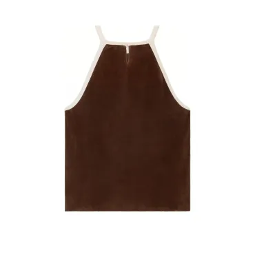 Contrast Velvet Top