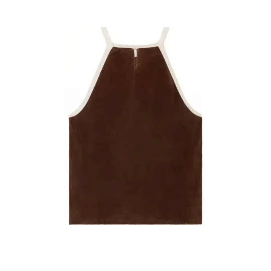Contrast Velvet Top