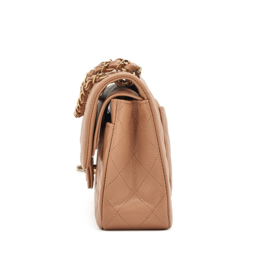 Classic Flap Bag Lambskin Dark Beige