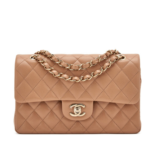 Classic Flap Bag Lambskin Dark Beige