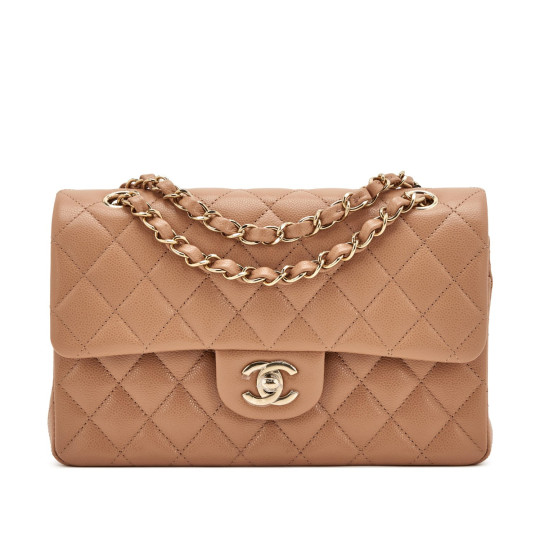 Classic Flap Bag Lambskin Dark Beige