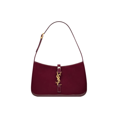 Red Wine Buckle Shoulder Bag