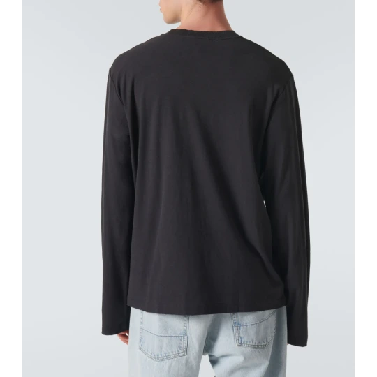 Logo distressed jersey shirt
