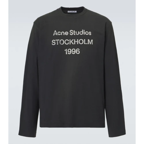 Logo distressed jersey shirt