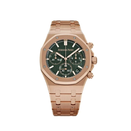 Royal Oak Chronograph Rose Gold Khaki Green Dial watch