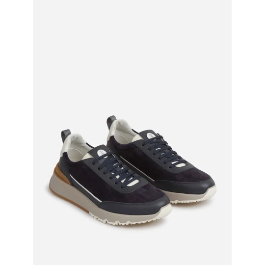 Suede Runner Sneakers - Black