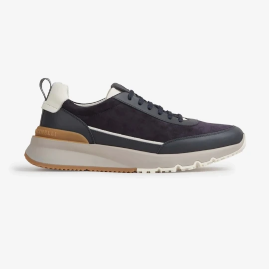 Suede Runner Sneakers - Black