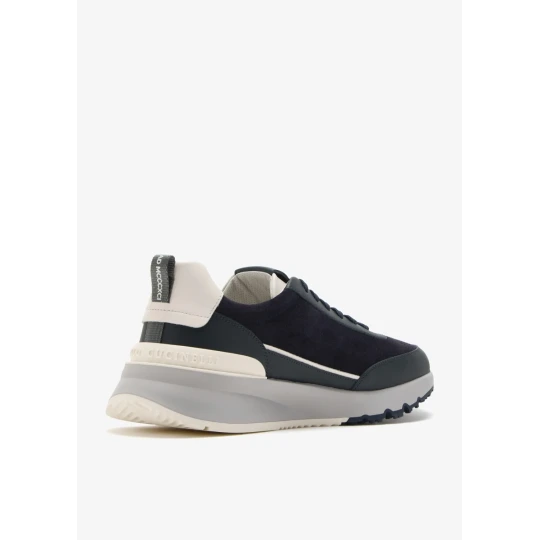 Suede Runner Sneakers - Navy