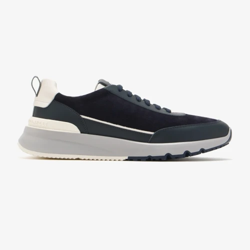 Suede Runner Sneakers - Navy