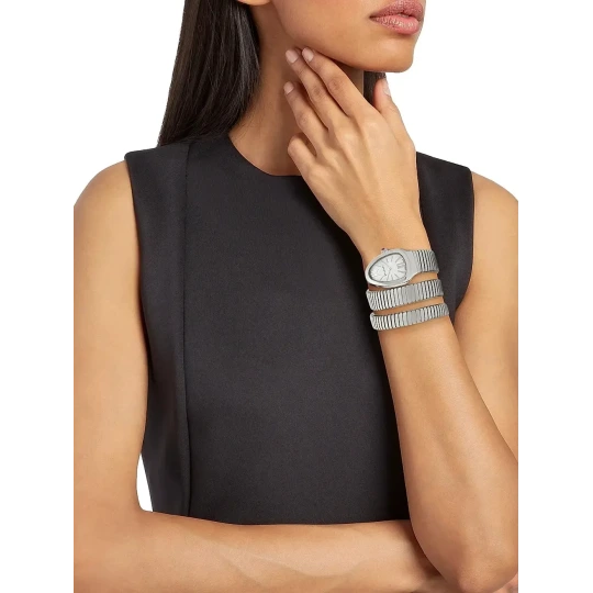Serpenti Tubogas Stainless Steel Double Twist Watch