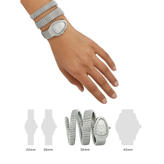 Serpenti Tubogas Stainless Steel Double Twist Watch