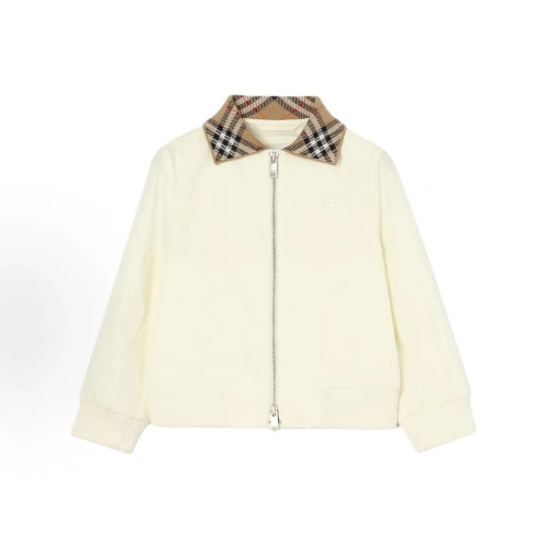 Hayfield Cotton Check-Collar Bomber Jacket
