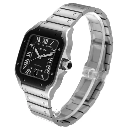 Santos Stainless Steel DLC Grey Dial Mens Watch WSSA0037