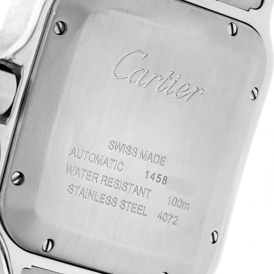 Santos Stainless Steel DLC Grey Dial Mens Watch WSSA0037