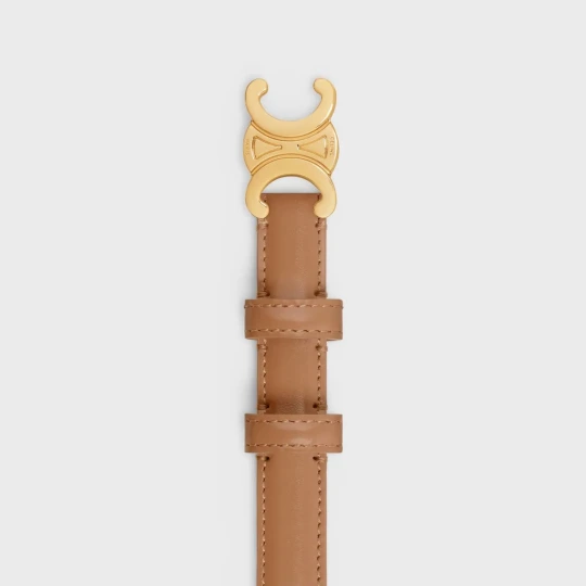 Triomphe Belt 18mm in Taurillon Leather - Tan