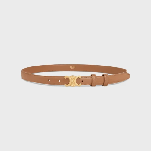 Triomphe Belt 18mm in Taurillon Leather - Tan