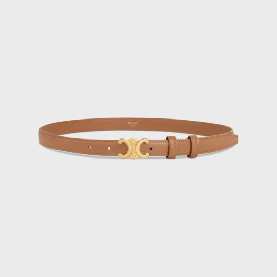 Triomphe Belt 18mm in Taurillon Leather - Tan