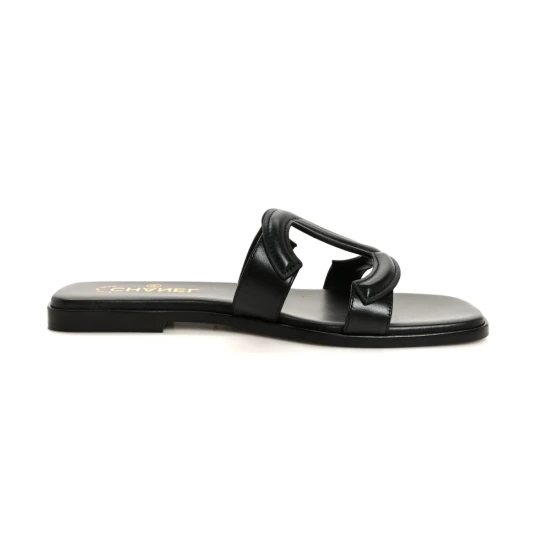 Lambskin Black Mules