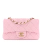 Lambskin Quilted Mini Rectangular Flap Light Pink Bag