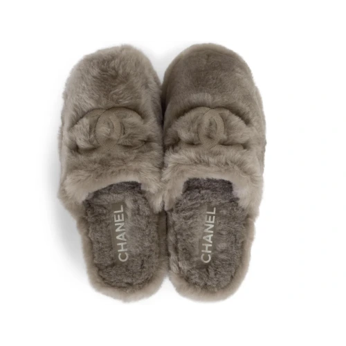 Shearling Logo Slippers