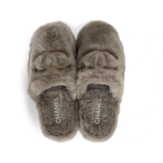 Shearling Logo Slippers