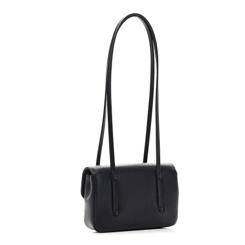 Shiny Caviar Mini Preppy Coco Shoulder Bag Dark Blue