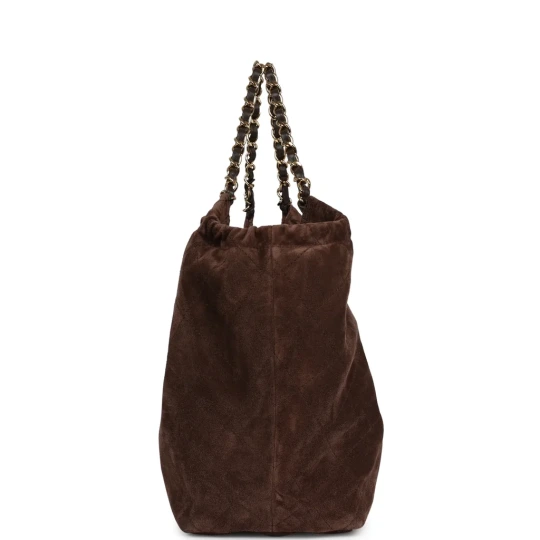 Small CC Cabas Hobo Dark Brown Bag