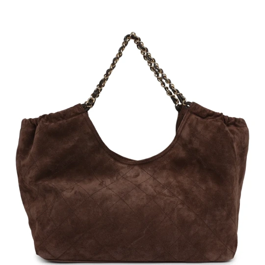Small CC Cabas Hobo Dark Brown Bag