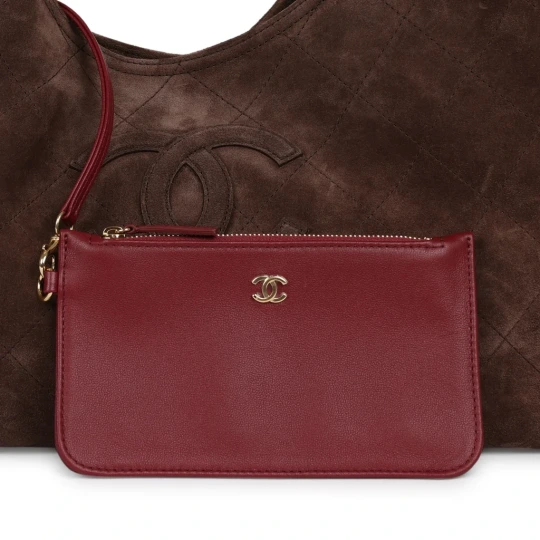 Small CC Cabas Hobo Dark Brown Bag
