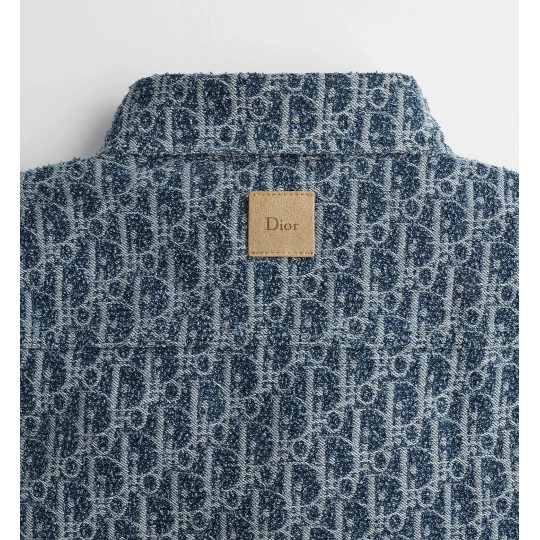 Blue Oblique Short-Sleeved Shirt