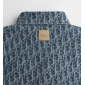 Blue Oblique Short-Sleeved Shirt