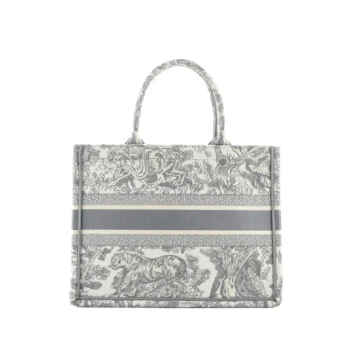 Book Embroidered Canvas Medium tote bag