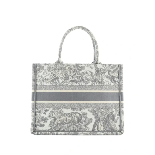 Book Embroidered Canvas Medium tote bag