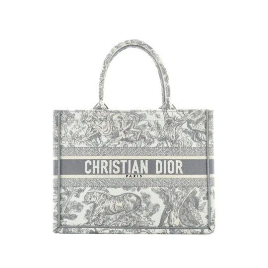 Book Embroidered Canvas Medium tote bag