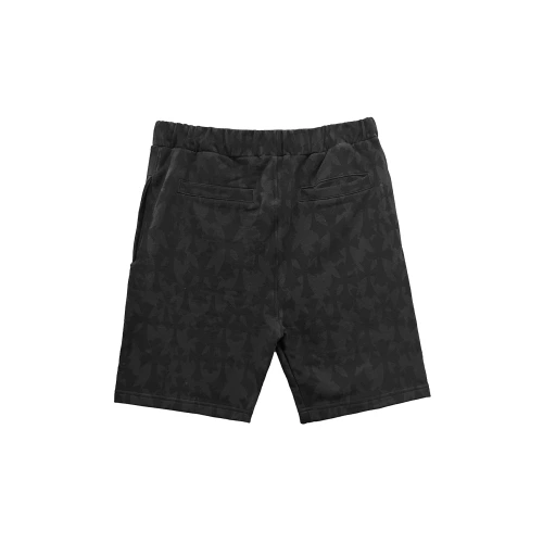 Black Tonal Monogram Horseshoe Shorts
