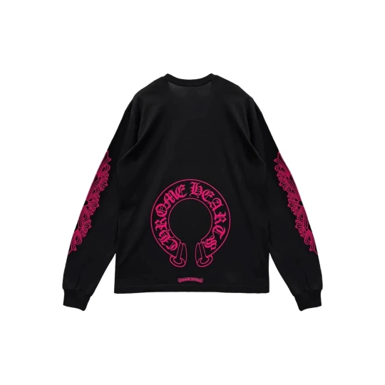 Horseshoe-print long-sleeve top