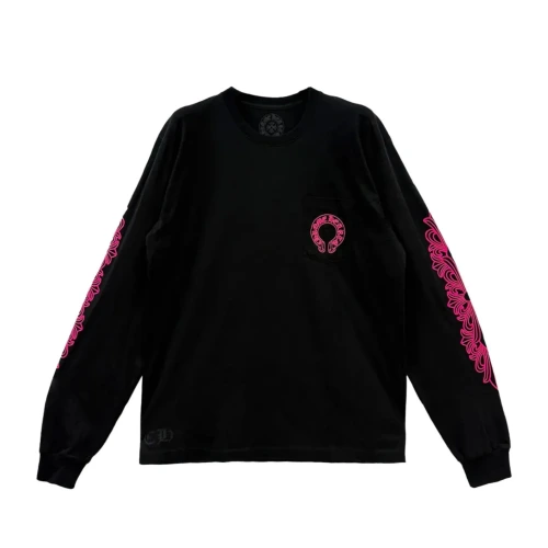 Horseshoe-print long-sleeve top
