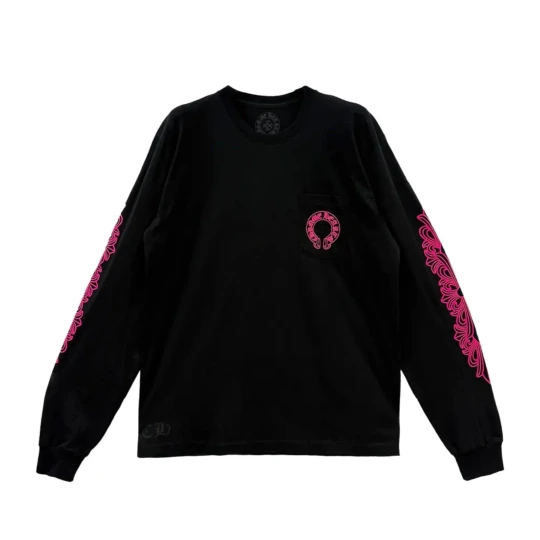 Horseshoe-print long-sleeve top