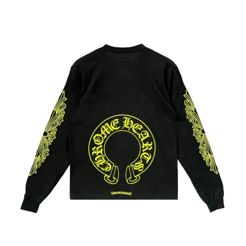 Neon Yellow Horseshoe Long Sleeve Tee