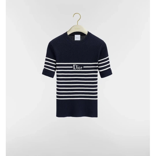 Dioriviera Short-Sleeved Fitted Sweater