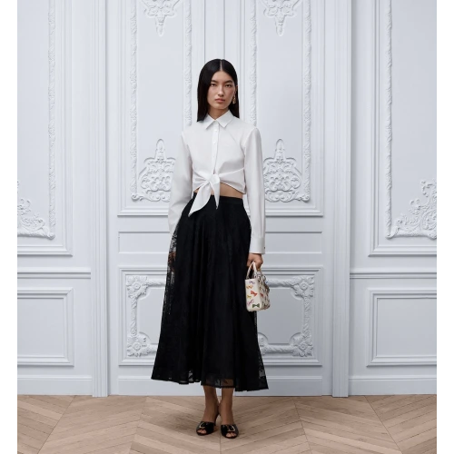 Dioriviera Tied Cropped Blouse White