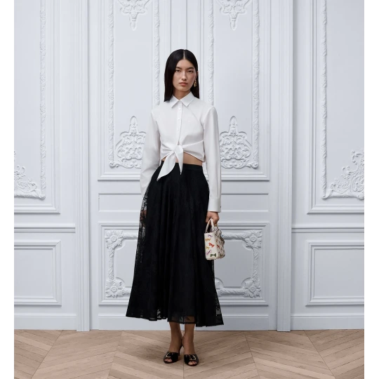 Dioriviera Tied Cropped Blouse White