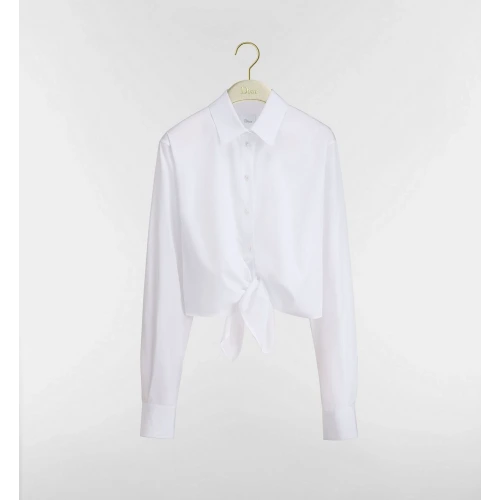 Dioriviera Tied Cropped Blouse White