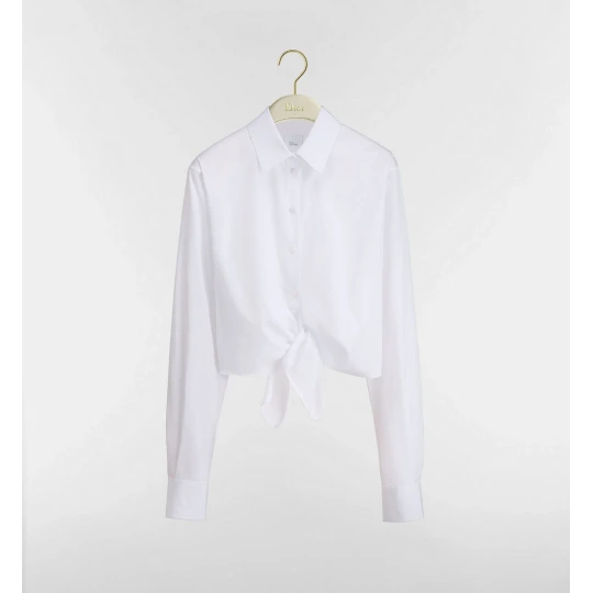 Dioriviera Tied Cropped Blouse White