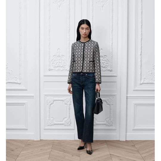 Macrocannage Cropped Jacket
