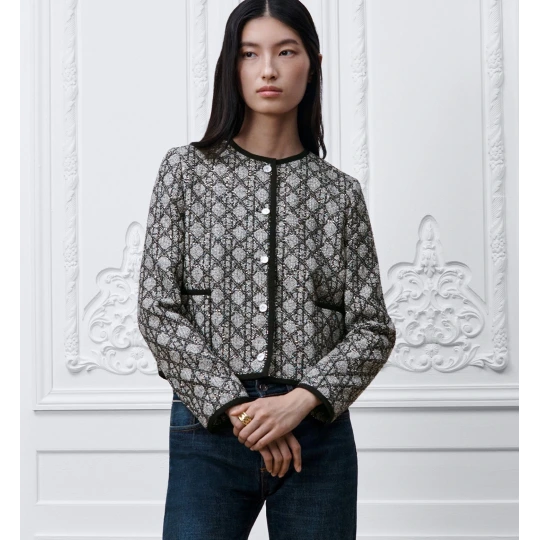 Macrocannage Cropped Jacket