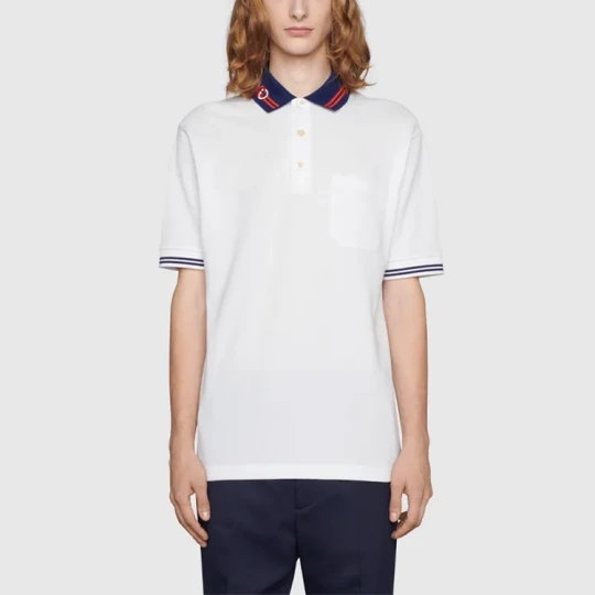 Cotton Piquet Polo with Interlocking G