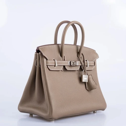 Birkin 25 Etoupe Togo Palladium Hardware
