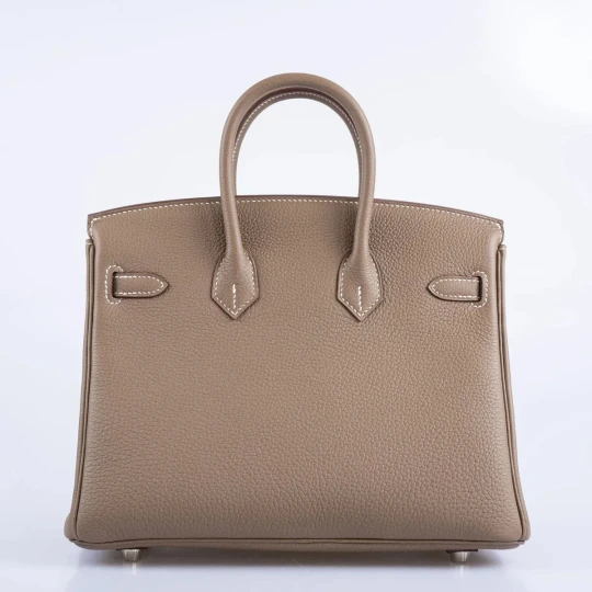 Birkin 25 Etoupe Togo Palladium Hardware
